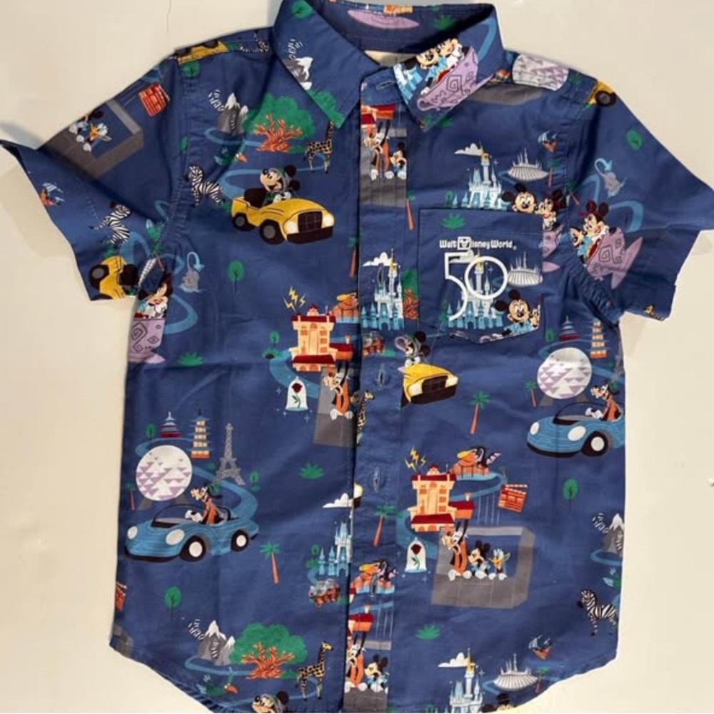Disney Kids Multicolor Adventure Button Down Shirt